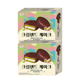 해태 샌드크림케익 피스타치오맛, 2개, 336g