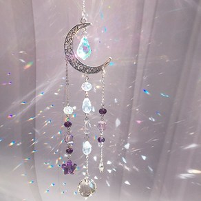 달빛 아래 영롱한 별 크리스탈 썬캐쳐 드림캐쳐 인테리어 소품 생일선물 선캐쳐 차량 드림캐쳐
