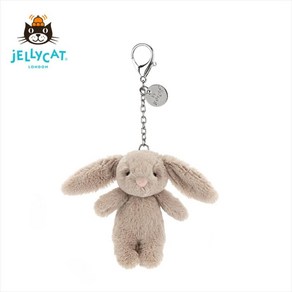 JELLYCAT 젤리캣 키링 열쇠고리 가방 악세사리 토끼인형 키홀더 백 펜던트, 01 베이지, 1개