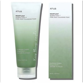 ANUA 아누아 어성초 퀘세티놀 모공 딥 클렌징폼 1개 150ml