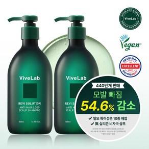 바이브랩 리바이 솔루션 안티 헤어 로스 샴푸, 500ml, 2개