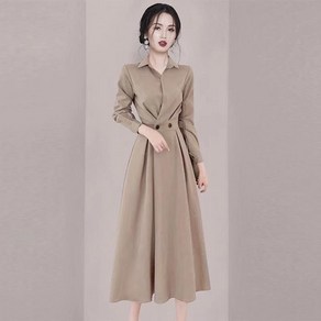 심플 원피스 허리라인 카라형원피스 XXL 빅사이즈 99size S220R