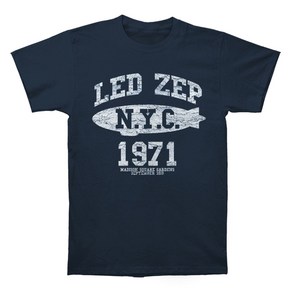 ROCKPANDA Led Zeppelin NYC 1971 Navy 반팔티