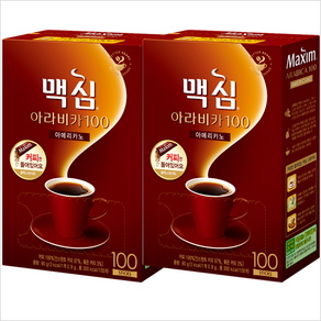 맥심 솔루블 아라비카(커피만) 200T(100Tx2개), 90g, 100개입, 2개