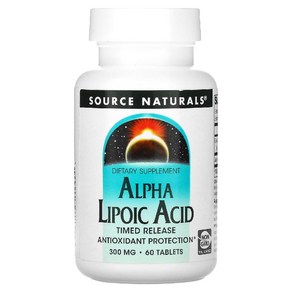 소스내추럴스- 칼슘함유 알파리포산 서방형 600mg 120정 2개월분, 1개