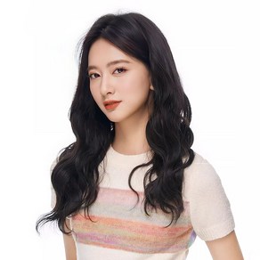 HAIRCUBE 긴 머리 롱 웨이브 가발 부분가발 헤어 피스 1피스, 60cm, 1개, 블랙 브라운