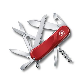 VICTORINOX (빅토리 녹스 에볼루션 17 스위스 아미 나이프 다기능 나이프 톱 코르크 마개따개 포함 13기능을 탑재한 스위스제 멀티툴 국내정품 2.3913.SE, 1개