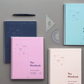 하이모리 아이코닉 Basic notebook - math execise book 수학노트, 상세설명 참조, 38 Navy