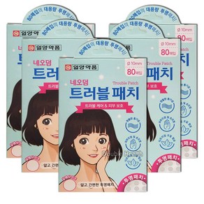 건강두배로 일양약품 네오덤 트러블 패치 80매입 살구색 패치 / 투명 패치, 80개입, 5개