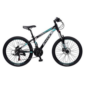 [아텍스자전거] COMFORT 2400D 24인치 21단 주니어용 MTB 자전거 2022, 블랙/네온, 1개