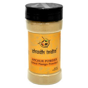 Shudh India Amchu (Mango) Gound Powde Spice ~ A Shudh India Amchu(망고) 가루 향신료 ~ 천연  무염  비건  색상, 1개, 99g