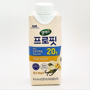 셀렉스 프로핏 우유단백질 드링크믹스 RTD 밀크 바닐라, 250ml, 18개