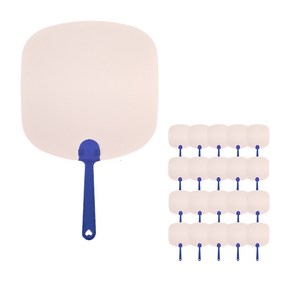 [메잌미] DIY 종이부채꾸미기 20개, 둥근네모