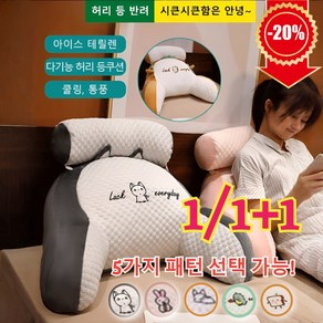 1/1+1 [빠른 출고! ]쿨링 아이스빈 대형 쿠션 다기능 허리 등쿠션 요추방석 아주 편안한 냉감 쿠션