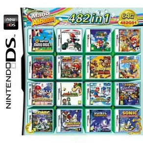 닌텐도 4칩 게임칩 5000 in 1 컴플리션 DS NDS 3DS NDSL, 1개, 482 in1, 2) 482 in1