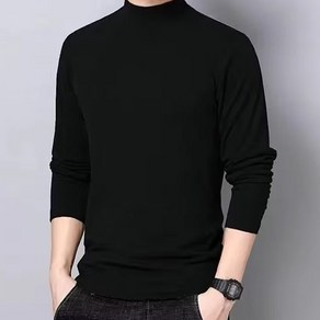 인사이드마켓 남자 겨울용 기모 티셔츠 반폴라 목폴라