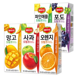 델몬트 드링크팩 5가지 190ml 오렌지 사과 망고 포도 파인애플