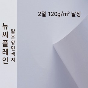 뉴씨플레인 종이문화 얇은 양면색지 120g 2절 낱장 1매 No.52 라벤더