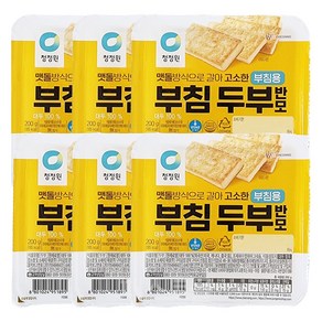 청정원 고소한 부침두부 반모, 6개, 200g