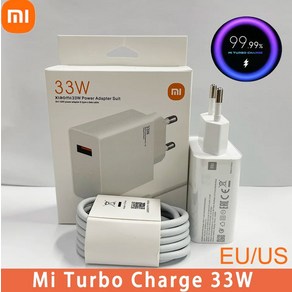 샤오미 터보 충전 고속 충전기 EU 미국 QC3.0 벽 충전기 어댑터 Poco X3 M3 F3 Mi 13 12 CC9 9T Po Redmi Note 11 33W 67W, 3.one chage no cable - 33w u, 1개