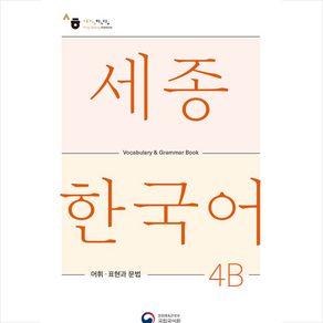 세종한국어 4B 어휘 표현과 문법(Sejong Korean Vocabulary and Grammar 4B)