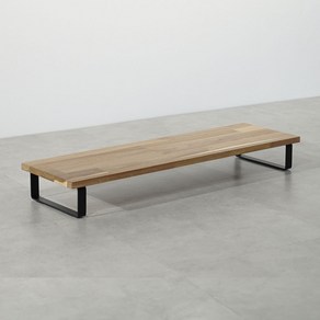 원목 화분 다이 진열대 300x600mm 높이10cm, 1단, 아카시아상판(블랙받침)