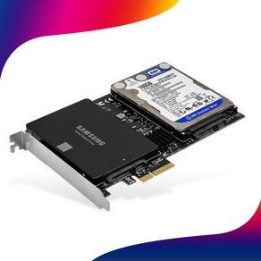 랜스타 LS-PCIE-RAID PCI-Expess 2.5인치 SSD HDD SATA3.0 2포트 카드 Mavell 88SE9023 칩셋, 1개