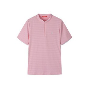 [/레이디]라이트 핑크 메쉬 반집업 반팔 티셔츠 CLBMTS217 674032, Light Pink