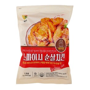 상도푸드 스파이시 순살치킨 1kg 매운맛 매콤한맛 후라이드 가라아게, 3개