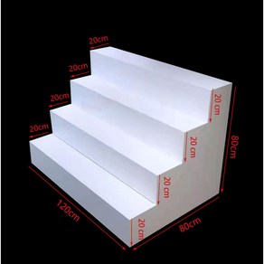 소품 계단형 선반 인테리어 전시 디스플레이 디피용 받침대, 10.단면길이120x80x80, 1개