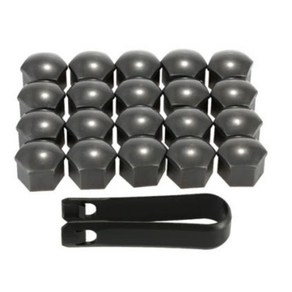 차량용 휠 볼트 17mm 너트 캡 볼트 캡 아우디 볼트캡, (01) 그레이, 1개