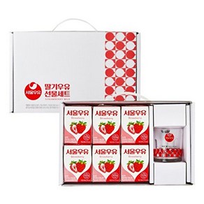 기타 [T]서울우유 딸기우유200mlx12개 + 레트로컵230ml, 200ml, 1세트
