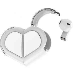 [FILLRO] HEARTBEAT TWS 블루투스 이어폰 하트무선이어폰 블루투스5.3, WHITE
