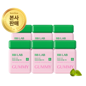 [본사출고] 뉴트리원 비비랩 풍성한 하루를 위한 비오틴 바이탈 구미 하루 2 구미 사과맛, 100.8g, 6박스