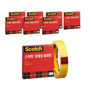 스카치 다용도 테이프 리필 500 18mm x 20m, 8개