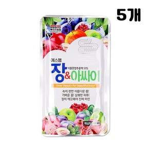 장앤아싸이 파우치 음료 100ml, 5개, 500ml