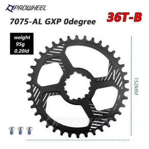 PROWHEEL-MTB GXP 자전거 크랭크세트 고정 기어 크랭크 28T 30T 32T 34T 36T 38T sam gx xx1 X1 x9 gxp nx용 체인 휠, 5.MPX12 B 36T(0), 1개