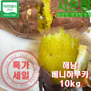 [산지직송] 해남 베니하루카 못난이 꿀고구마 (세척), 1박스, 10kg 내외