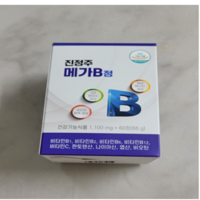 **정품** 진정주 메가B정(1 100mg x 60정), 3개, 66g