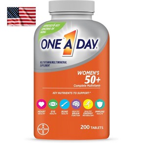 ONE A DAY Womens Multivitamins 원어데이 여성용 멀티 종합비타민 바이오틴 철분 200캡슐, 1개