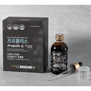 건강에 좋은 정순조감로꿀 100% 국내산 천연 프로폴리스로 만든 정순조 프로폴리스, 100mg 1병, 1개, 100ml