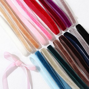 비즈아이 [Y-36-6G]벨벳리본 6mm 18color 1yd(90cm)