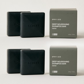 케세리 블랙마카 검은콩 샴푸바 100g X 4 + 비누받침대 + 거품망 증정 세트, 4개