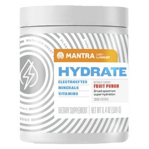 잘러 Manta 랩 하이드레이트 프루트 펀치 분말, 180g, 1개