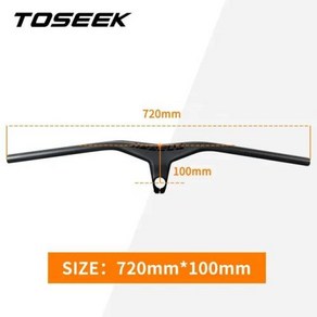 100mm 핸들바 부품 90mm 및 자전거용 자전거 TOSEEK 660 통합 산악 스템 탄소 80070mm 80mm 도 28.6mm-17, 16) Black 720-100mm, 1개