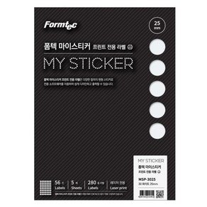 [Fomtec] 마이스티커 프린트 전용라벨 색상선택화이트 MSP-3025