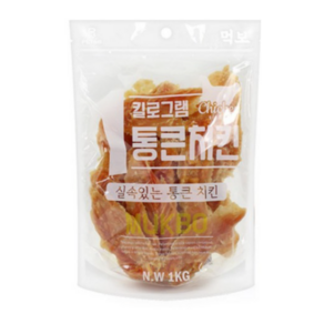 먹보 통큰 대용량 치킨 안심 스테이크 강아지 대용량 간식, 1개, 1kg, 안심스테이크