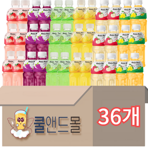 [쿨앤드몰] 모구모구 6종혼합 (리치+포도+멜론+파인애플+사과+망고), 36개, 320ml