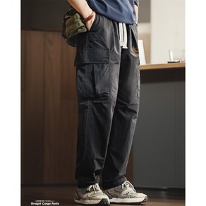 남성 바지 아메리칸 빈티지 멀티 포켓 방수 캐주얼 바지 아웃도어 통바지 cleanfit staight cago pants TW2401384