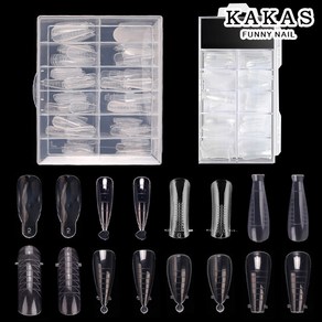 [퍼니네일] 네일연장 듀얼팁 모음 7종 듀얼폼팁 100개/ 120개입 네일폼팁 네일연장팁 네일아트 듀얼폼, 1개, 연장 듀얼팁 - 07